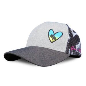 Grace Folly Trucker Hat with Heart Patch